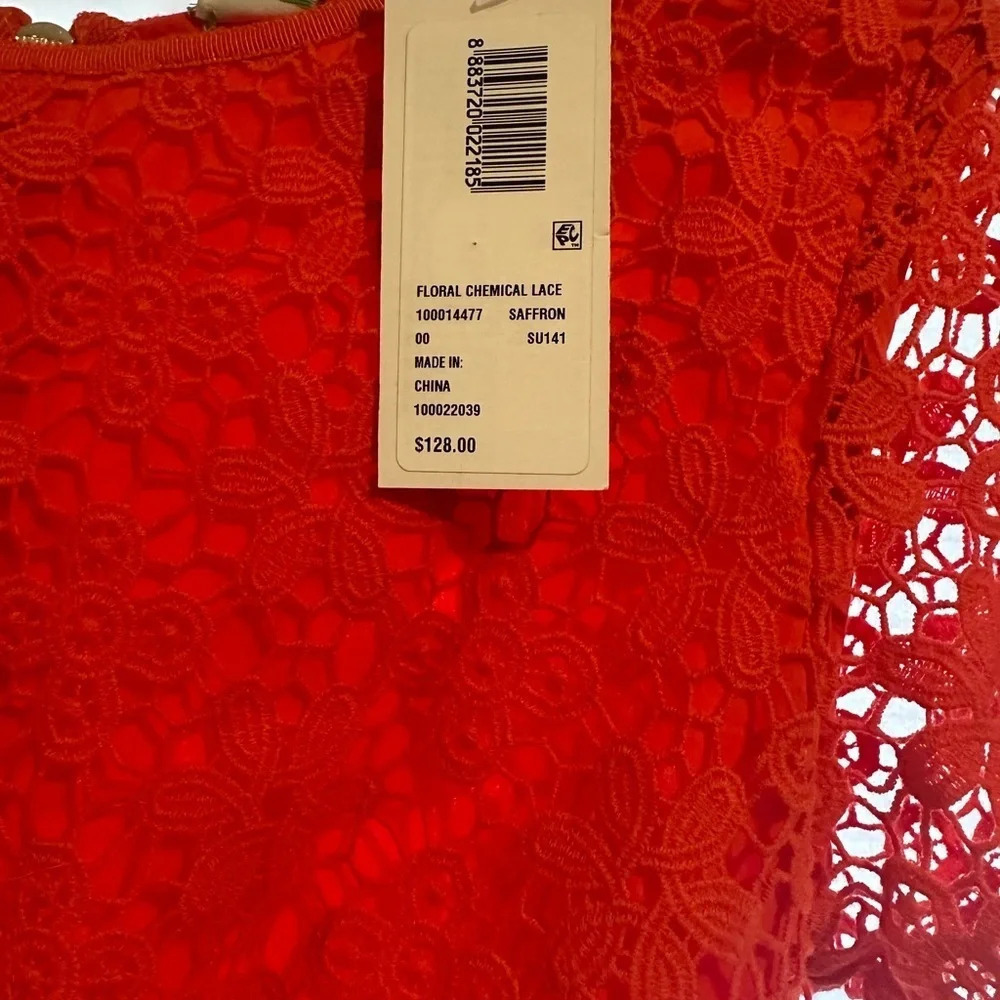Cwonder Lace Orange Top - NEW WITH TAGS - Picture 2 of 3